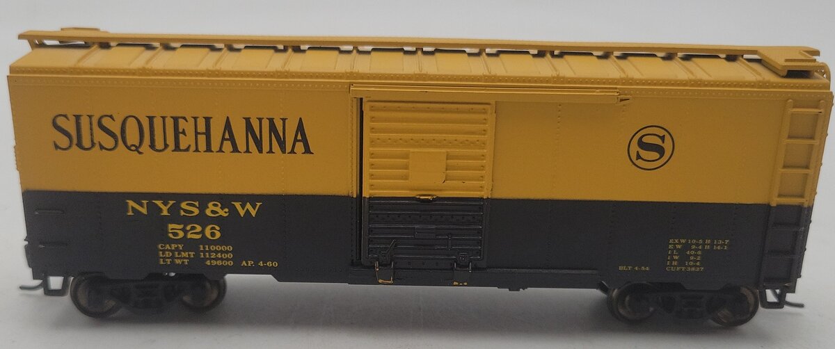 Athearn 1200 HO Scale Susquehanna NYS&W Boxcar #526 EX