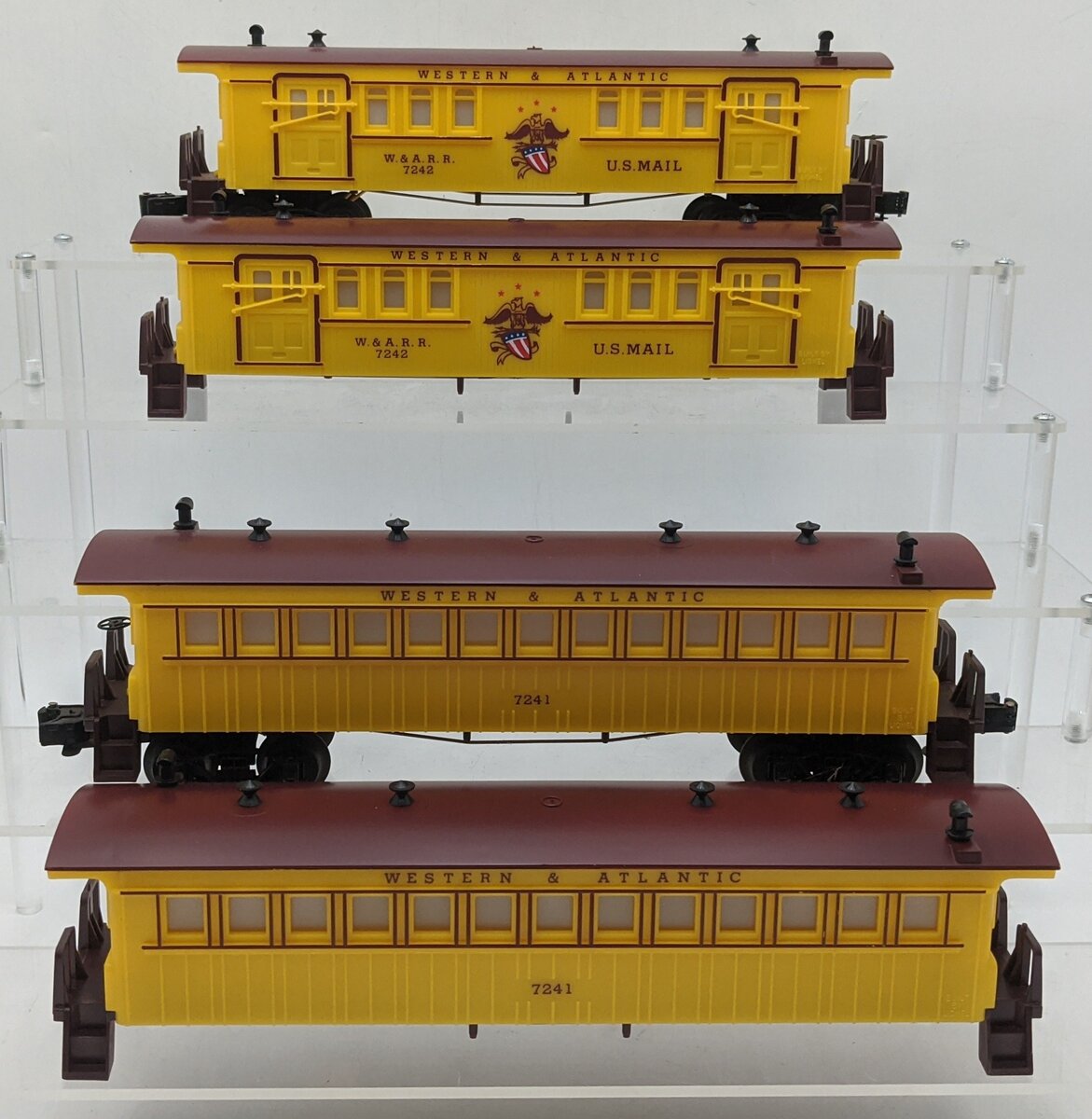 Lionel O Gauge Western & Atlantic Assorted Passenger Cars: 6-7241 & 6-7242 [4] VG