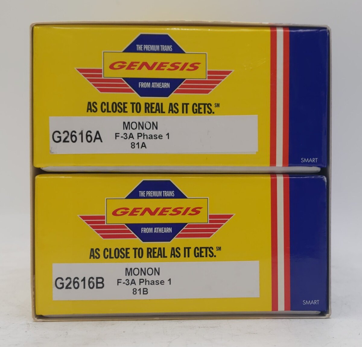 Athearn G2616 HO Scale Monon F-3A/F-3A Diesel Locomotive Set #81A/81B LN/Box