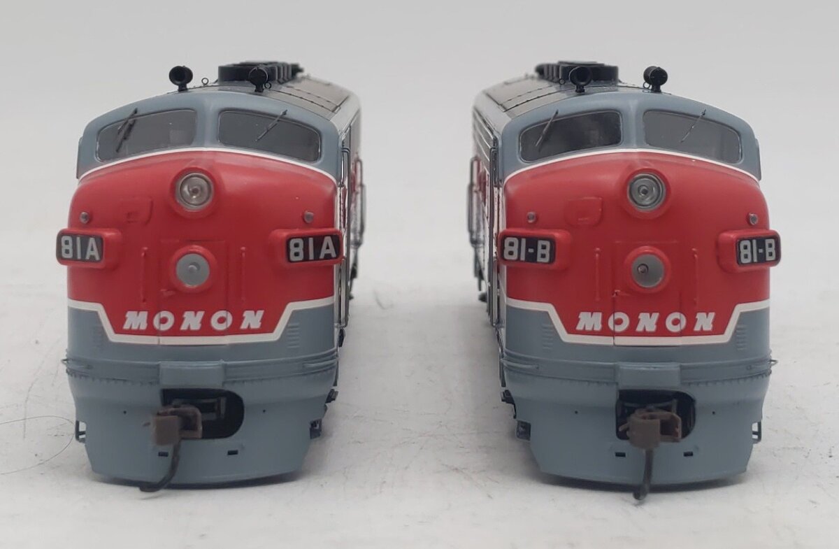 Athearn G2616 HO Scale Monon F-3A/F-3A Diesel Locomotive Set #81A/81B LN/Box