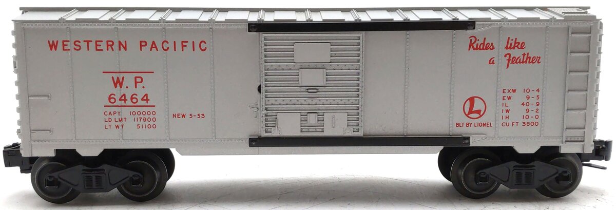 Lionel 6-39300 O Gauge Western Pacific Boxcar #6464 LN