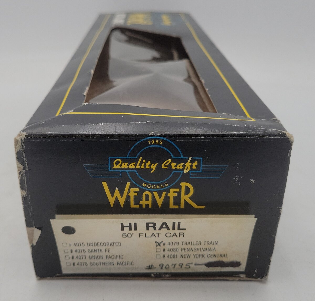Weaver 4079 TTX Hi Rail 50' Flatcar #90795 (3 Rail) EX/Box