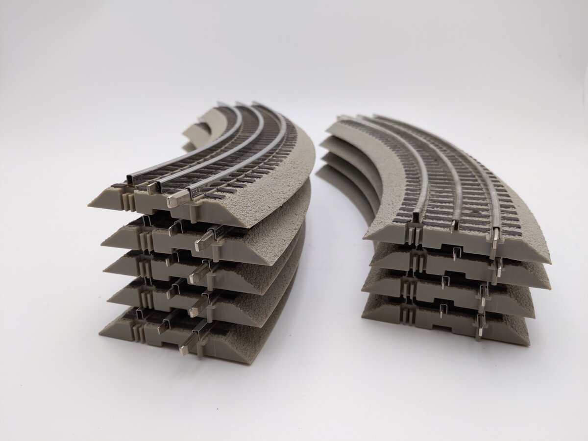 Lionel 6-12015 FasTrack O36 45-Degree Curved Track (9) EX