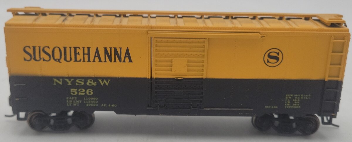 Athearn HO Scale Susquehanna NYS&W Boxcar #526 EX