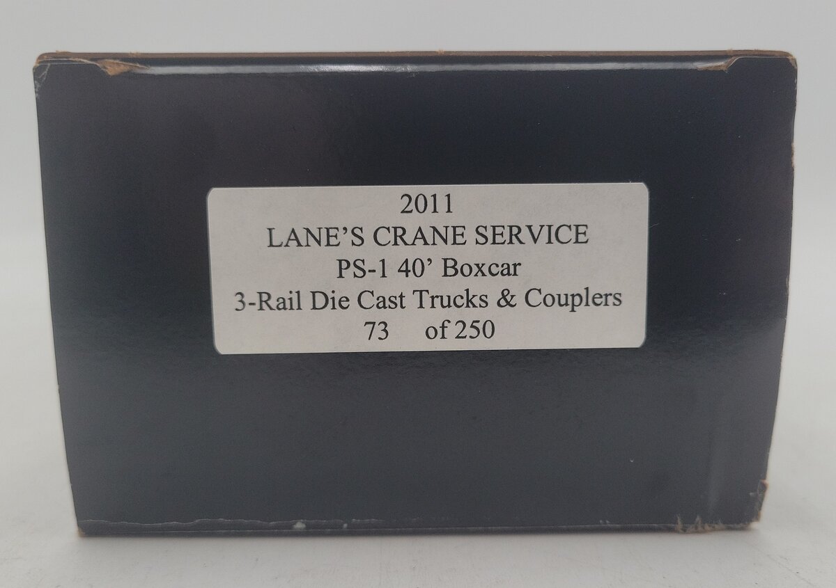 Weaver 2011 Lane's Crane Service PS-1 40' Boxcar #2011 (3-Rail) EX/Box
