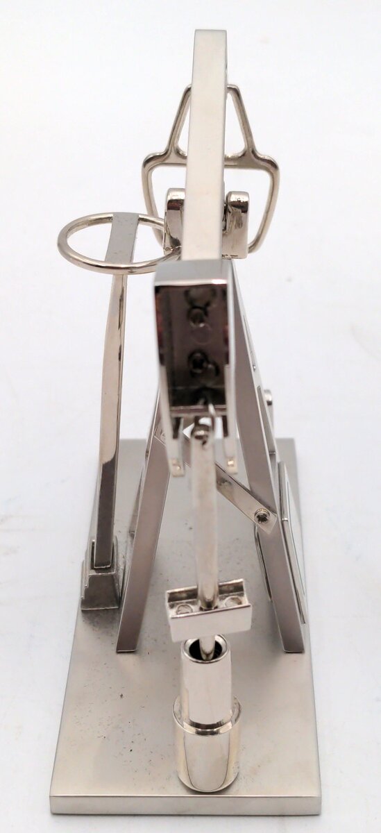Sanis Enterprises CK275A Silver Pump Jack Clock NIB