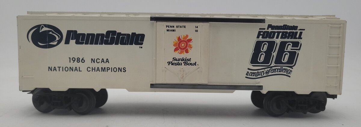 O Gauge Penn State NCAA National Champions Reefer Car #1986 EX