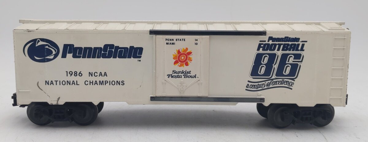 O Gauge Penn State NCAA National Champions Reefer Car #1986 EX