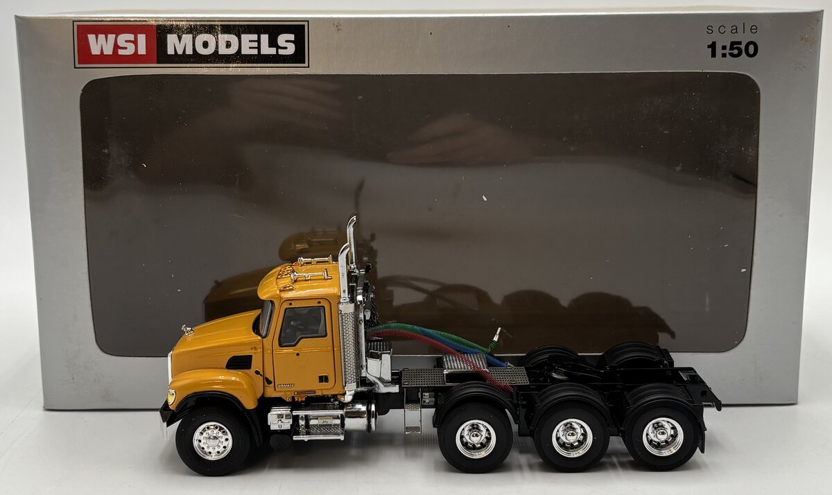 WSI 33-2019 1:50 Mack Granite 8x4 Day Cab in Yellow, Cab Only EX/Box