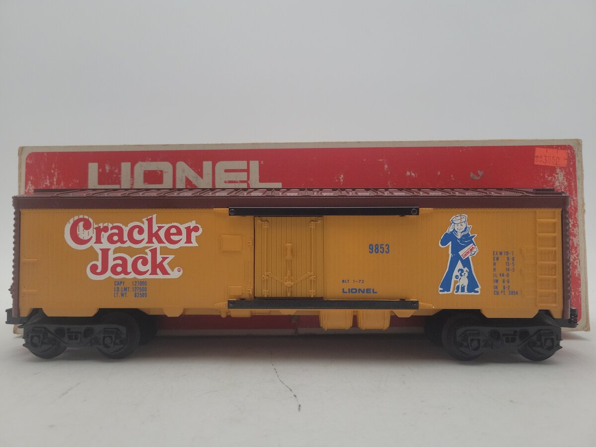 Lionel 6-9853 O Gauge Cracker Jack Billboard Reefer Car (Caramel) EX/Box