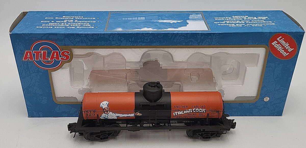 Atlas 8641 O Gauge Italian Cook 8,000 Gallon Tank Car #429 - 3-Rail EX/Box
