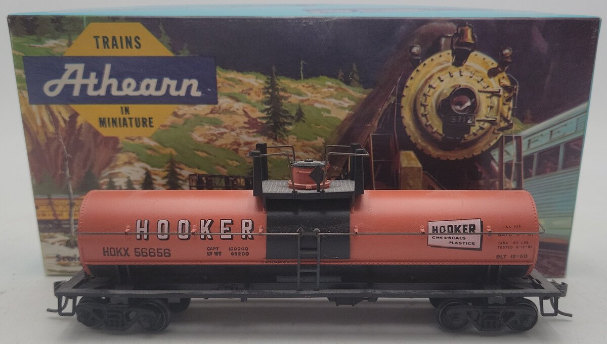 Athearn 1557 HO Scale Hooker Chemical Plastics Tank Car #56656 EX/Box