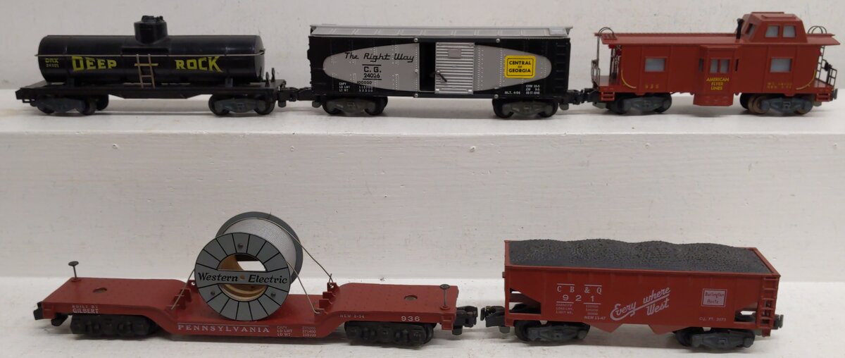 American Flyer S Gauge Vintage Freight Cars #24026,24321,935,921,936 [5] VG