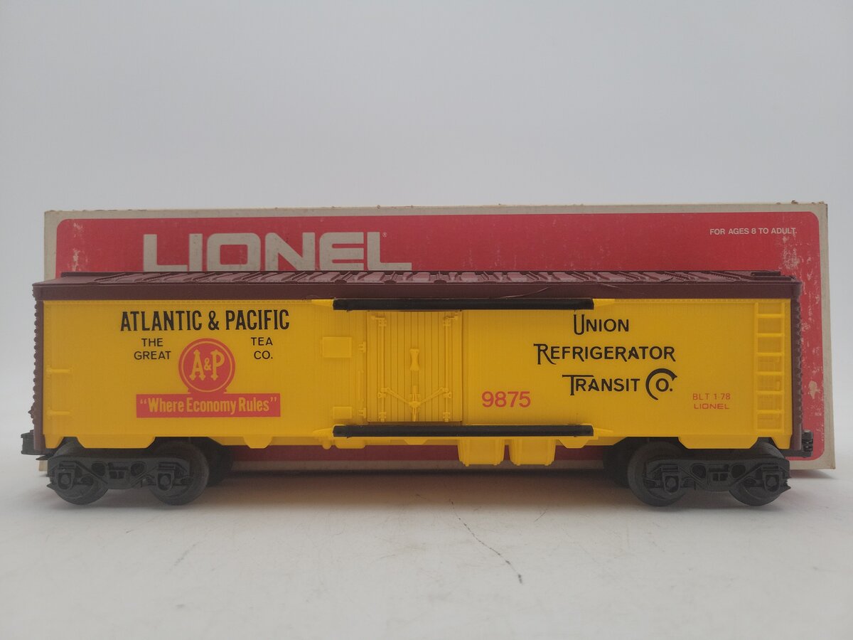 Lionel 6-9875 O Atlantic and Pacific Billboard Reefer Car #9875 VG/Box
