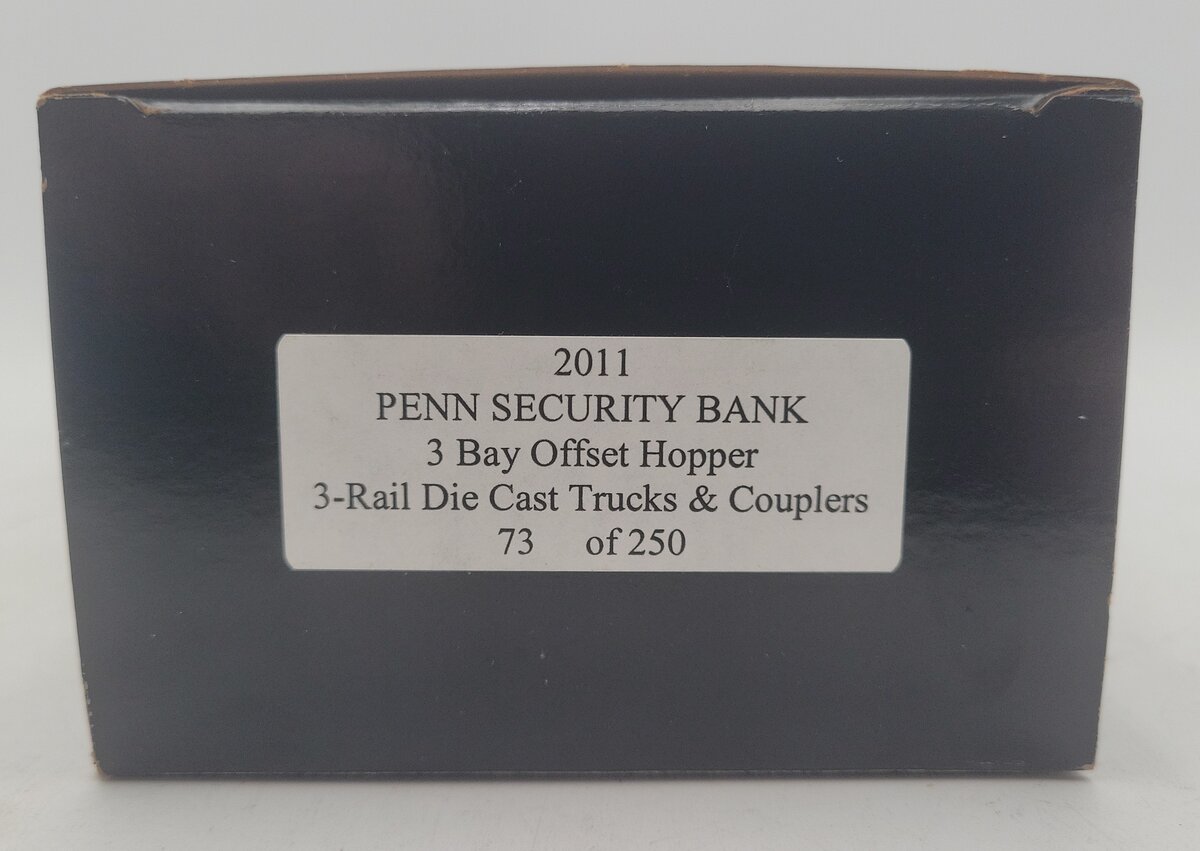Weaver O Gauge Penn Security Bank 3 Bay Offset Hopper #1997 (3-Rail) EX/Box
