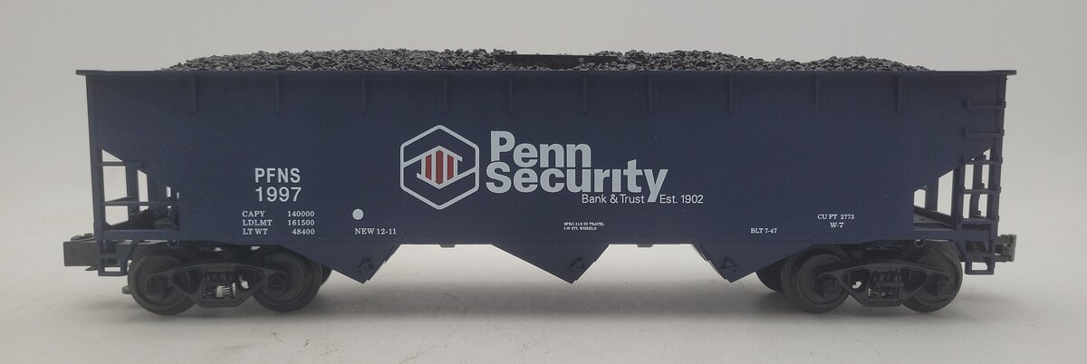 Weaver O Gauge Penn Security Bank 3 Bay Offset Hopper #1997 (3-Rail) EX/Box