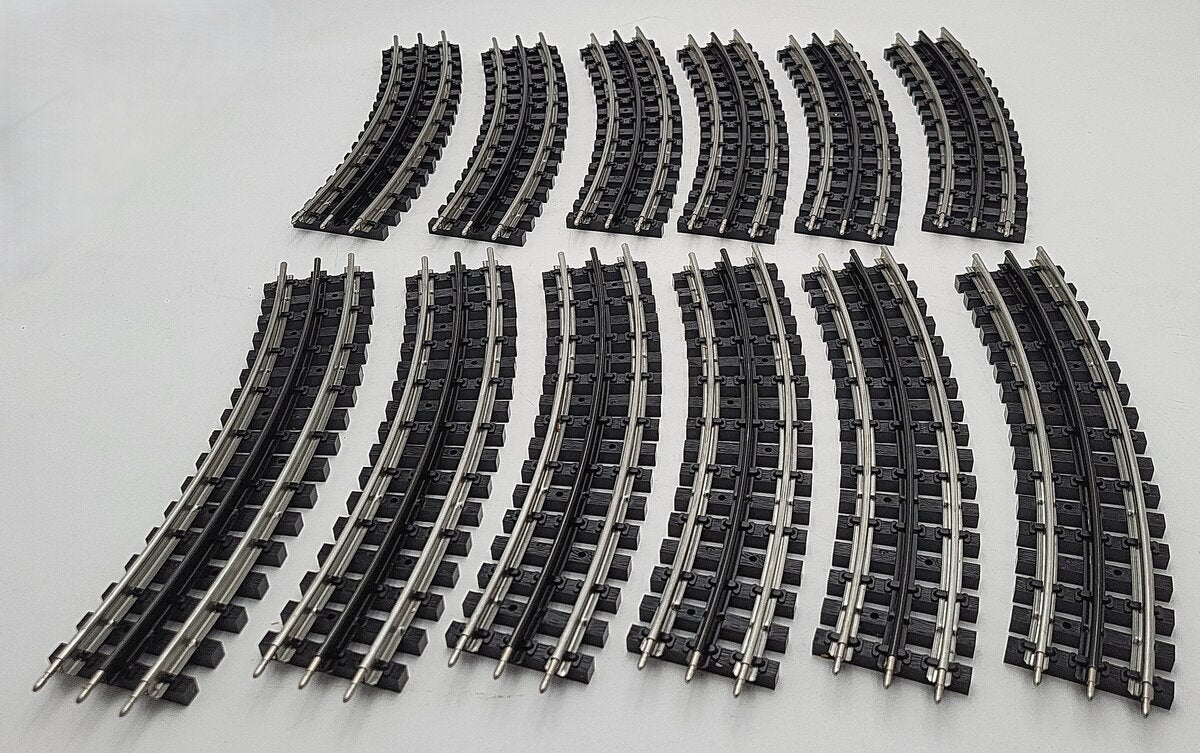 K-Line O Gauge O-42 Curved Tubular Track Sections [12] EX