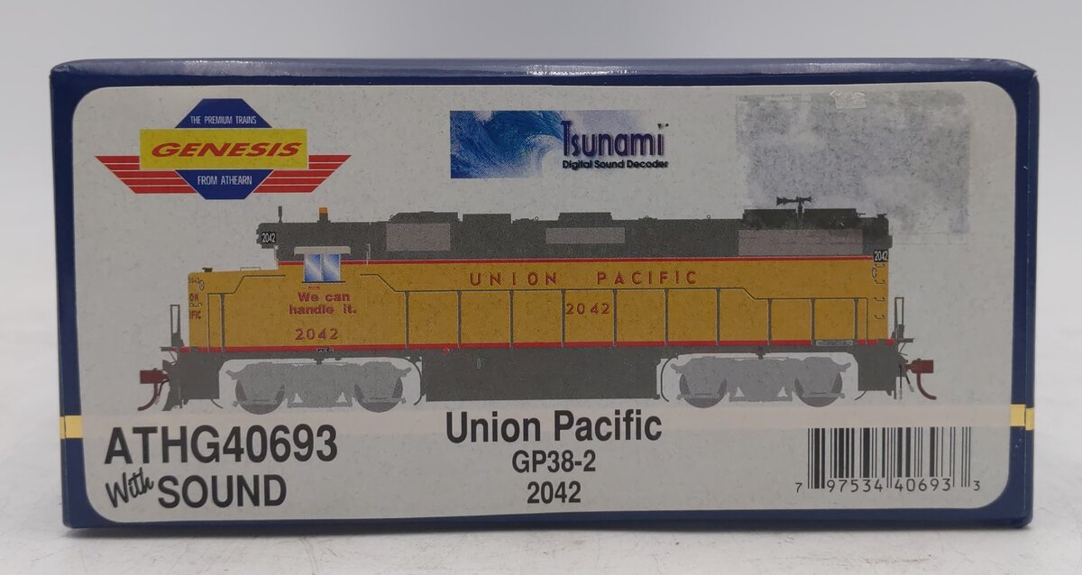 Athearn ATHG40693 HO Scale Union Pacific GP38-2 Diesel Locomotive #2042 w/ Sound LN/Box