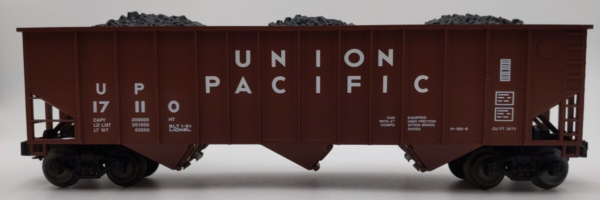 Lionel 6-17110 O Gauge Union Pacific 3-Bay Hopper #17110 with Coal Load LN/Box
