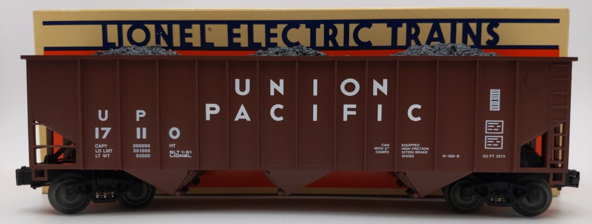 Lionel 6-17110 O Gauge Union Pacific 3-Bay Hopper #17110 with Coal Load LN/Box