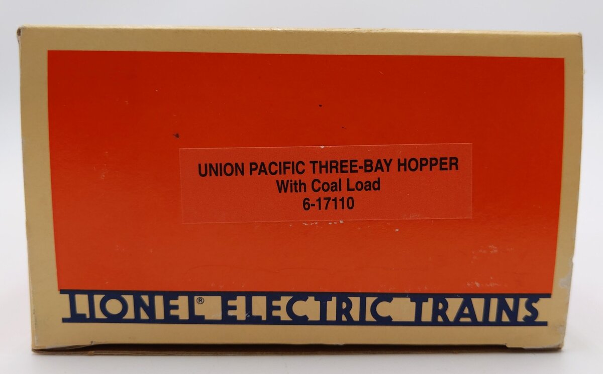 Lionel 6-17110 O Gauge Union Pacific 3-Bay Hopper #17110 with Coal Load LN/Box