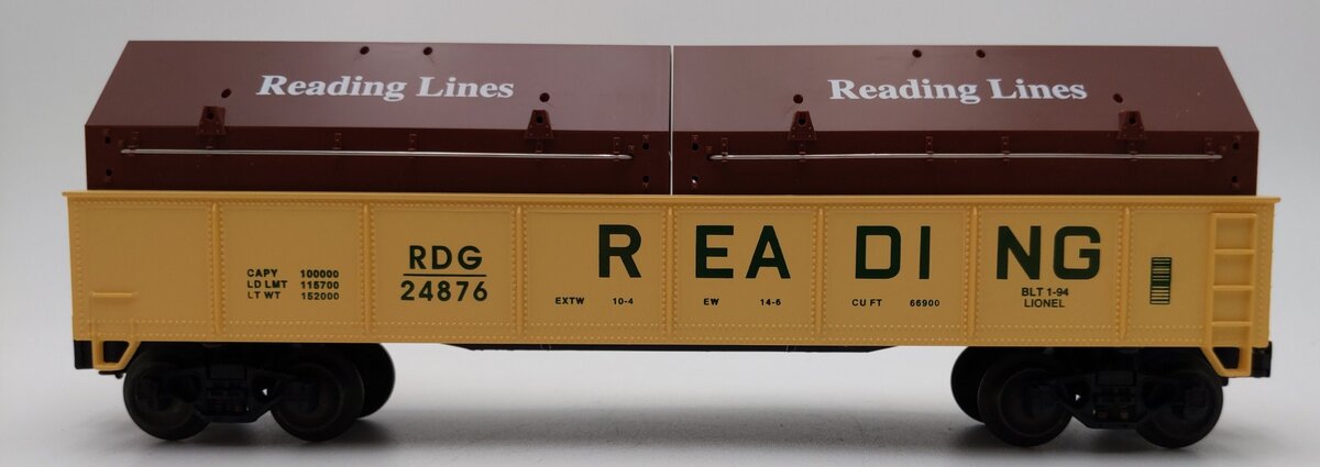 Lionel 6-17405 O Gauge Reading Gondola with Coil Covers #24876 EX/Box