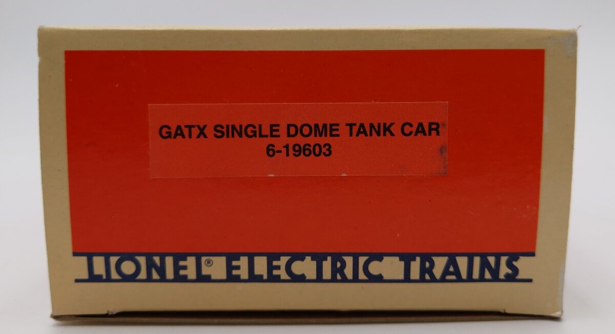 Lionel 6-19603 O Gauge GATX Single Dome Tank Car LN/Box