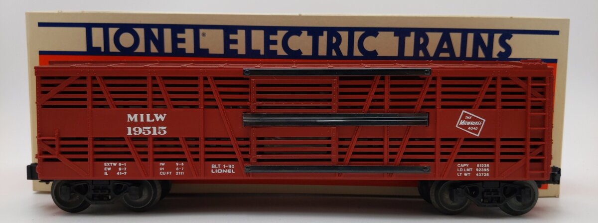 Lionel 6-19515 O Gauge Milwaukee Road Stock Car LN/Box