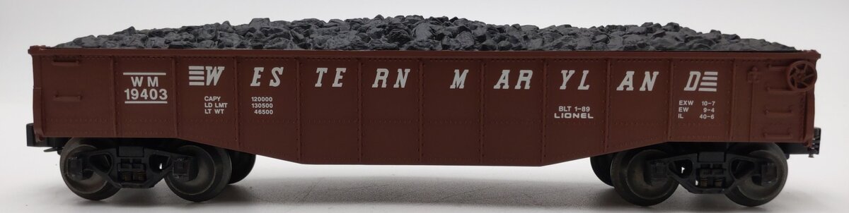 Lionel 6-19403 O Gauge Western Maryland Gondola with Coal Load #19403 LN/Box