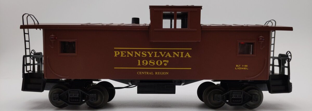 Lionel 6-19807 O Gauge Pennsylvania Extended Vision Smoking Caboose #19807 LN/Box