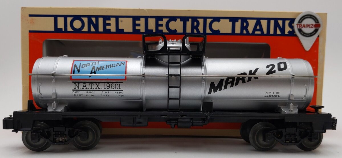 Lionel 6-19601 O Gauge North American Single Dome Tank Car #19601 LN/Box