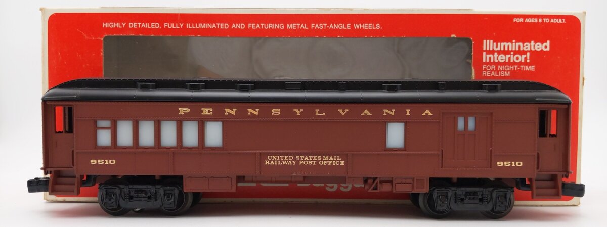 Lionel 6-9510 O Gauge Pennsylvania Mail Combo Baggage/Passenger Car LN/Box