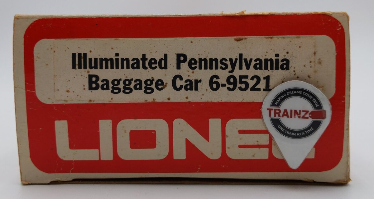 Lionel 6-9521 O Gauge Pennsylvania Illuminated Baggage Car #9521 EX/Box