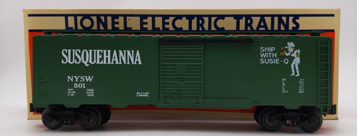 Lionel 6-17213 O Gauge Susquehanna Single-Door Boxcar #501 LN/Box