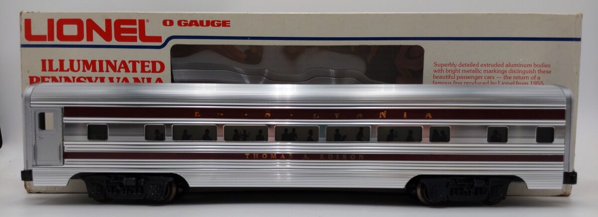 Lionel 6-9575 O Gauge Pennsylvania "Thomas A. Edison" Aluminum Passenger Car LN/Box