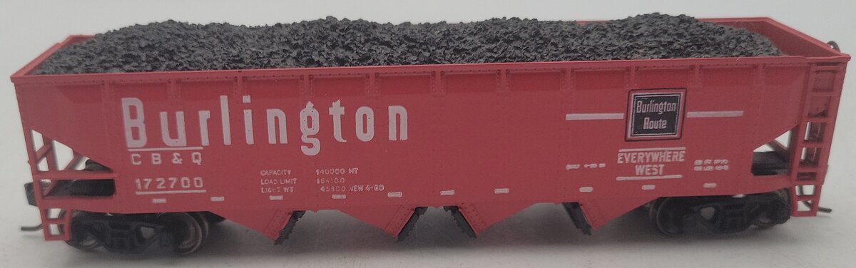 Athearn 1754 HO Scale Burlington Hopper Car #172700 EX/Box