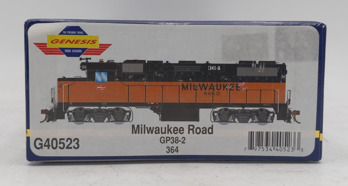 Athearn G40523 HO Scale Milwaukee Road GP38-2 Diesel Locomotive #364 EX/Box