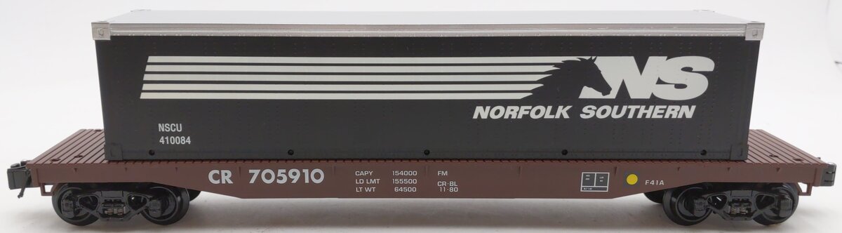Lionel 6-22161 O Gauge Conrail Flatcar w/NS Container #705910 LN/Box