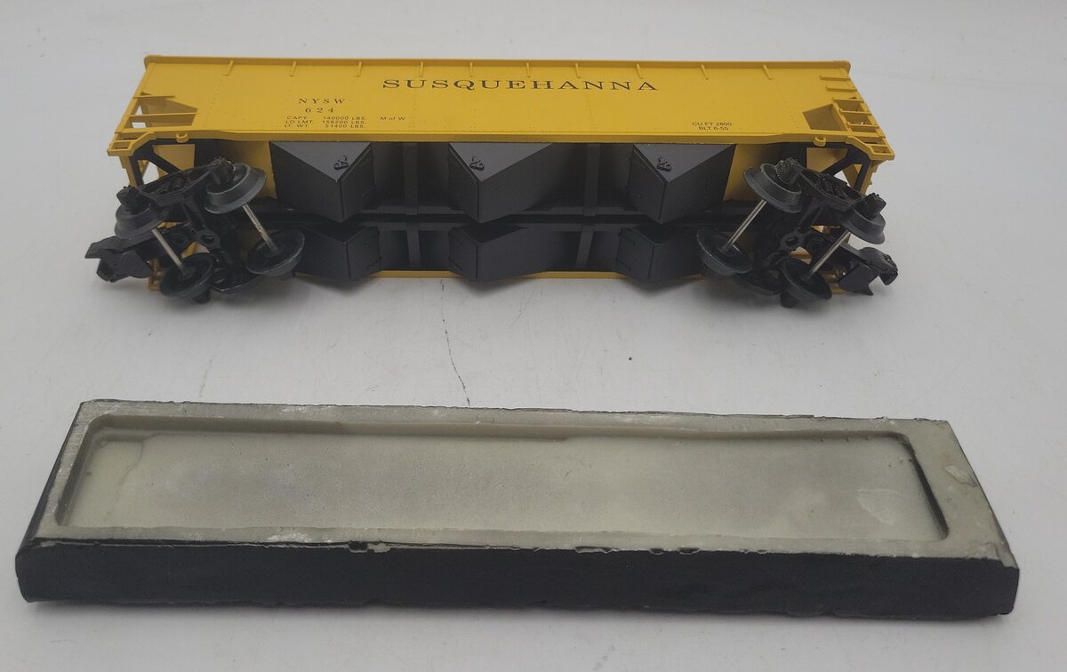 Weaver U3925LD O Gauge Susquehanna 3-Bay Offset Hopper Car #624 (3-Rail) EX/Box
