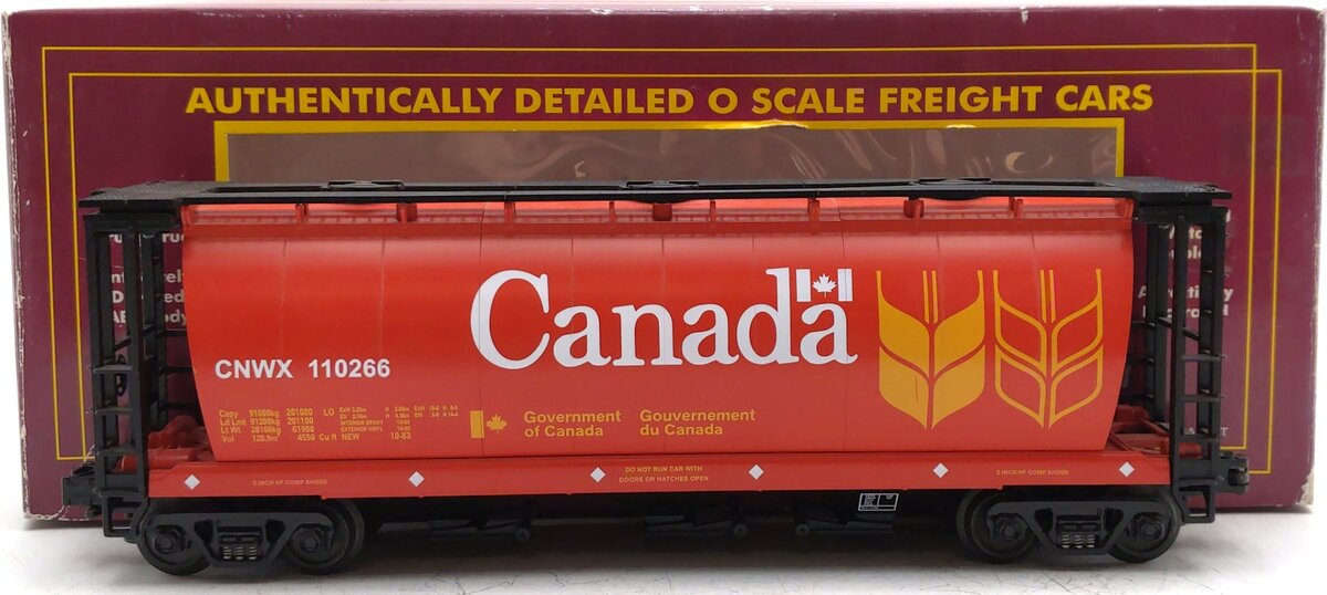 MTH 20-97418 O Canada Cylindrical Grain Hopper #110266 EX/Box