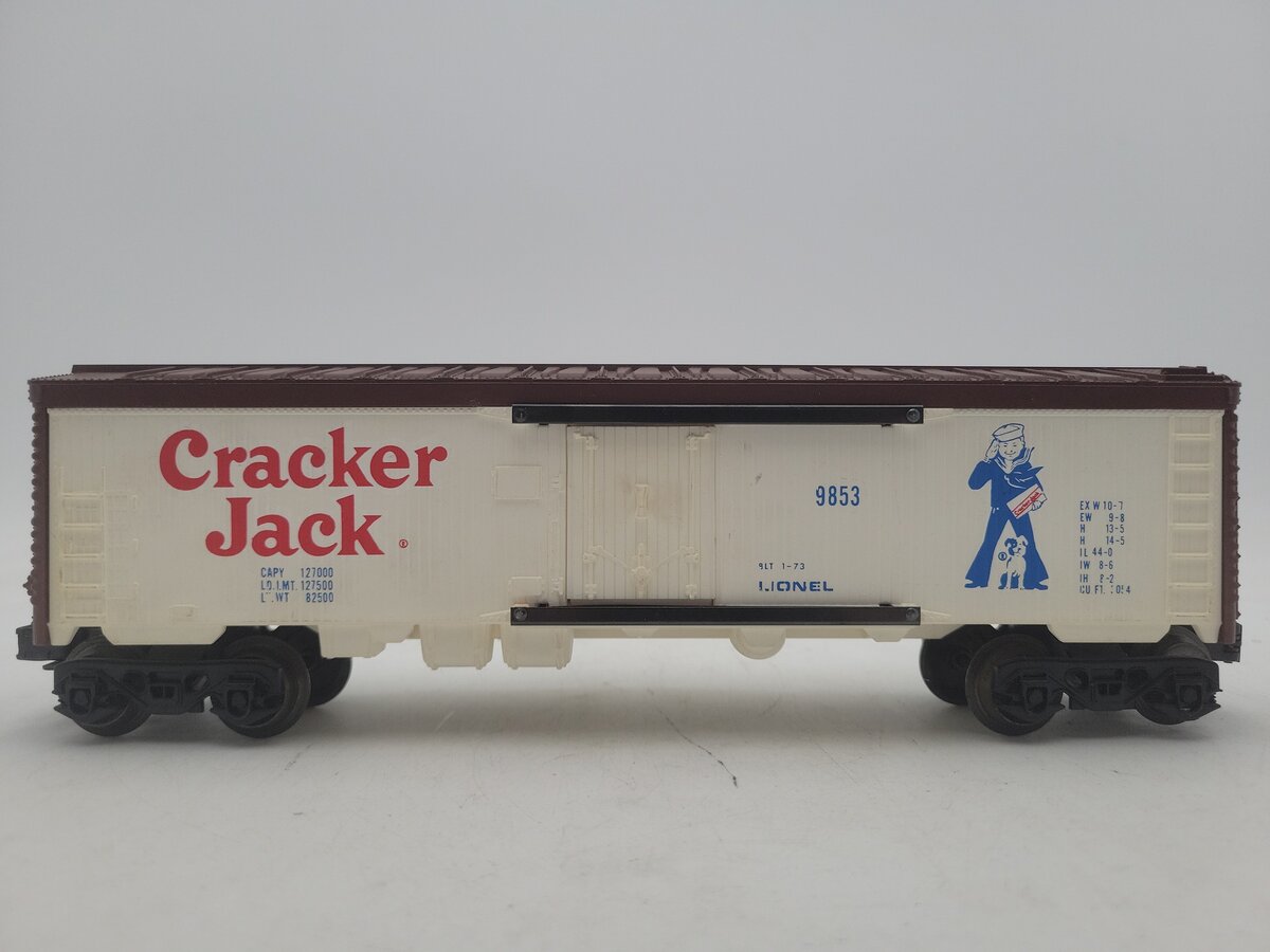 Lionel 6-9853 O Gauge Cracker Jack Billboard Reefer Car (White) VG/Box
