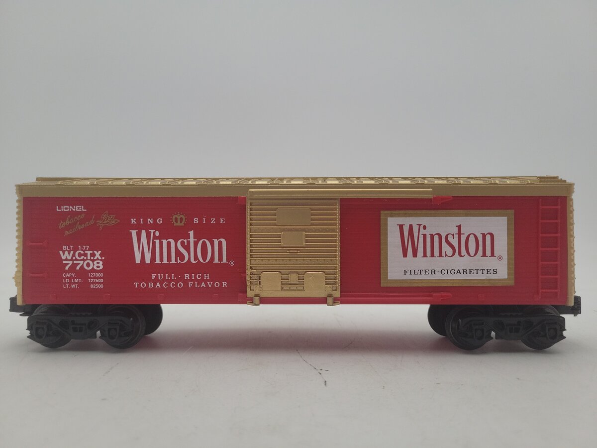 Lionel 6-7708 O Gauge Winston Billboard Reefer Car VG/Box