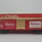 Lionel 6-7708 O Gauge Winston Billboard Reefer Car VG/Box