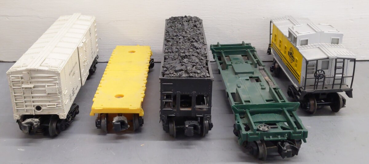 Lionel Vintage O Gauge Freight Cars #3362,6482,6456,9166,9020 [5] VG