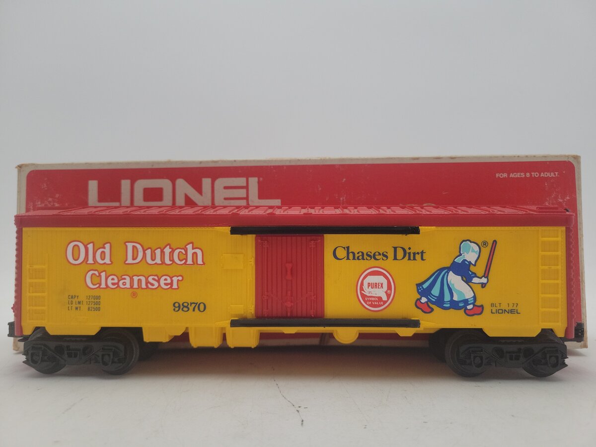 Lionel 6-9870 O Gauge Old Dutch Cleanser Billboard Reefer Car VG/Box