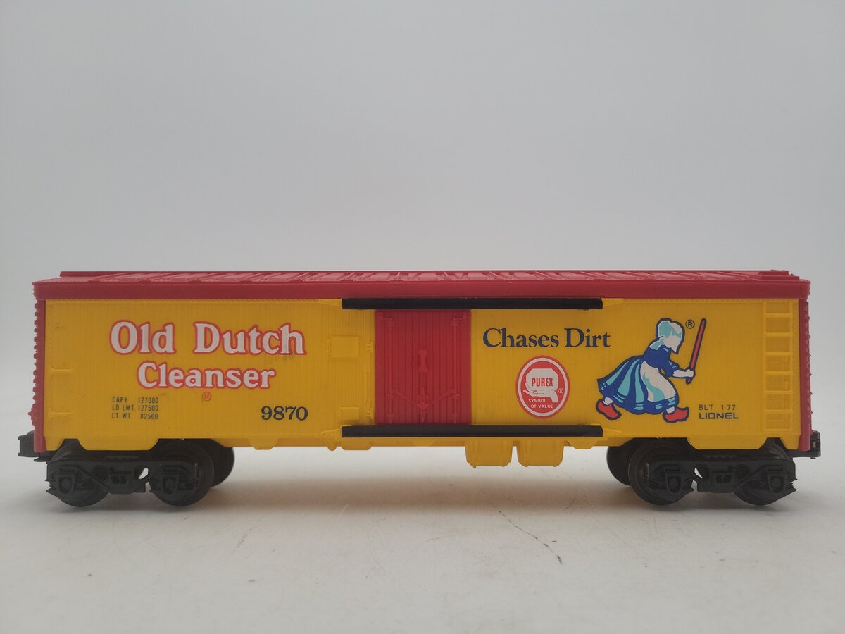 Lionel 6-9870 O Gauge Old Dutch Cleanser Billboard Reefer Car VG/Box