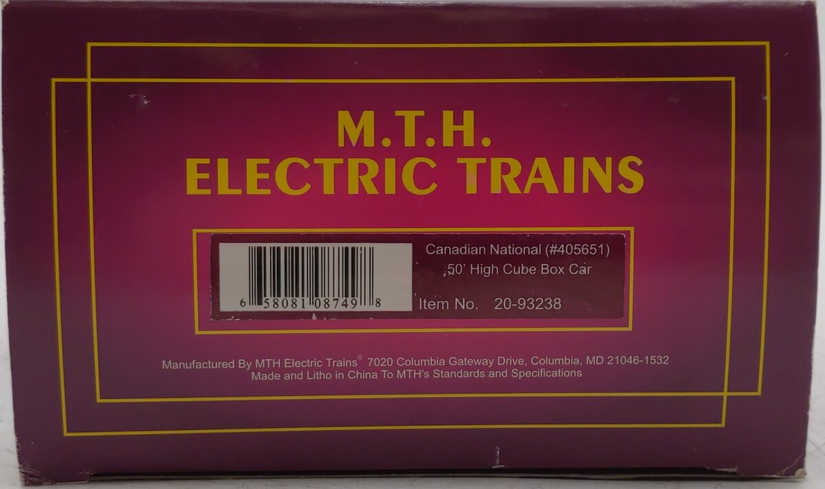 MTH 20-93238 O Gauge Canadian National Boxcar LN/Box