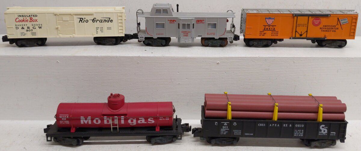 American Flyer S Gauge Vintage Freight Cars #24633,807,911,24413,958 [5] VG