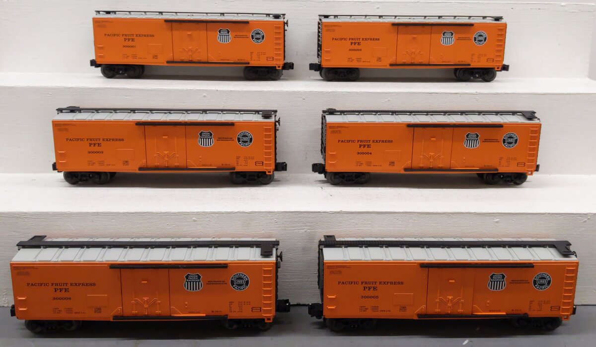 Lionel 6-17319 O Gauge Pacific Fruit Express Reefers (Set of 6) LN/Box