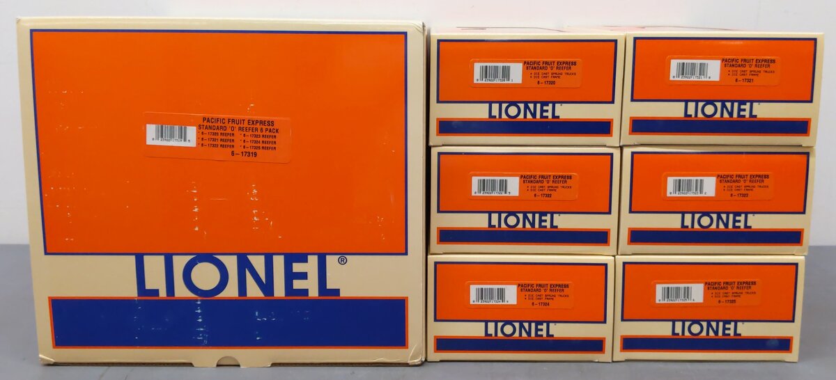 Lionel 6-17319 O Gauge Pacific Fruit Express Reefers (Set of 6) LN/Box